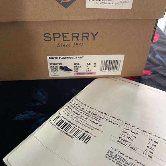 Sperry Anchor Plushwave LTT Shoes Navy Blue MINT Condition SneakersWomens 7.5 M - Picture 4 of 8